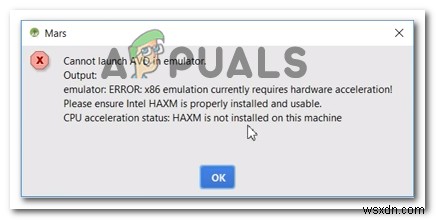 【解決法】Android Studioで「x86エミュレーションには現在ハードウェアアクセラレーションが必要です」エラーが出たときの対処方法