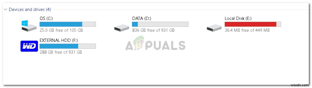 Windows 10でローカルディスク(E:)が満杯と表示される問題の対処法