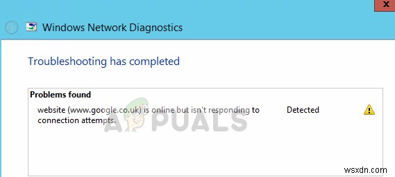Windows 10で「ウェブサイトはオンラインですが、接続の試行に応答していません」と表示される時の対処法