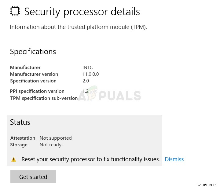 【Windows 10】「セキュリティ プロセッサをリセットして機能の問題を修正してください」エラーの対処法