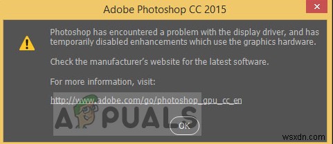 【解決】Photoshopの「ディスプレイドライバーに問題が発生しました」エラーの直し方