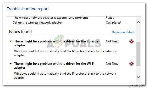 WindowsがIPプロトコルスタックをネットワークアダプターに自動的にバインドできないエラーの対処法