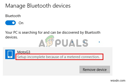【Windows 10】「従量制課金接続のためセットアップが完了しません」というBluetoothエラーの解決方法