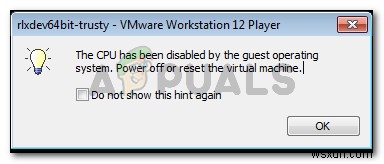 【VMware Workstation】「CPU has been disabled by the guest operating system」エラーの原因と3つの解決方法