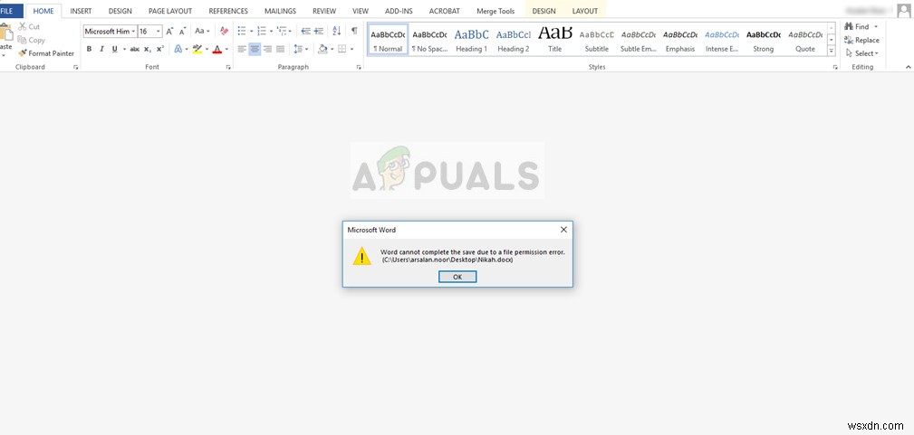 【解決】「ファイルのアクセス許可エラーのため、Wordは保存を完了できません」の原因と対処法