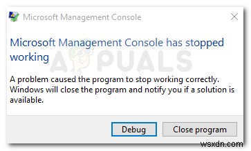 Microsoft管理コンソール（MMC）が動作を停止する問題の解決方法