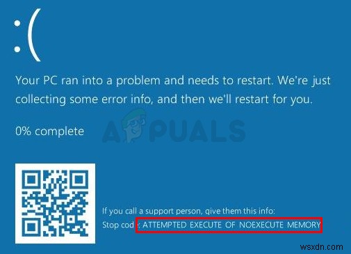【解決】ATTEMPTED_EXECUTE_OF_NOEXECUTE_MEMORYブルースクリーンエラーの直し方