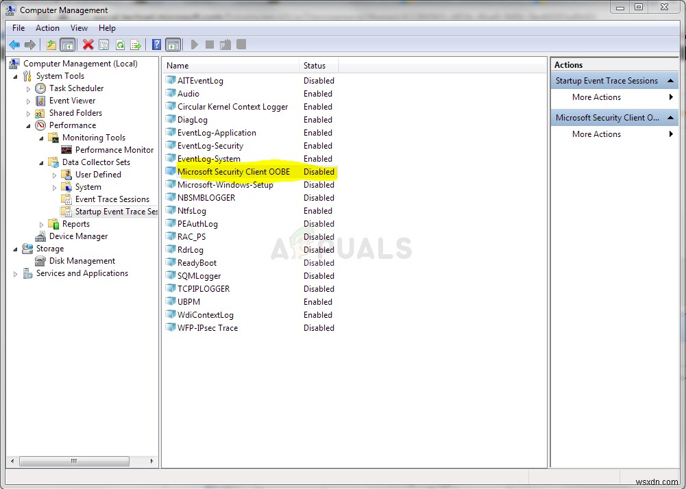 「Microsoft Security Client OOBE」セッションの停止エラー0xC000000Dを修正する方法