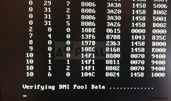 「Verifying DMI Pool Data」エラーを解消する3つの対処法