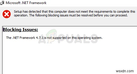 【Windows 10】「.NET Framework 4.7はこのオペレーティングシステムではサポートされていません」エラーの解決方法