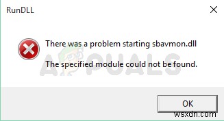 【解決法】Windows起動時のsbavmon.dll RunDLLエラー「モジュールが見つかりません」の対処方法