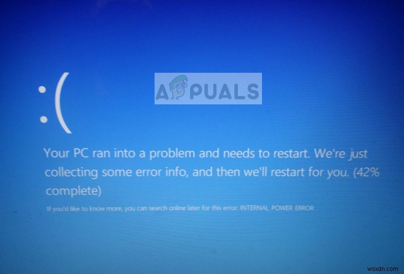 INTERNAL_POWER_ERROR(BSOD)ブルースクリーンエラーの解決方法