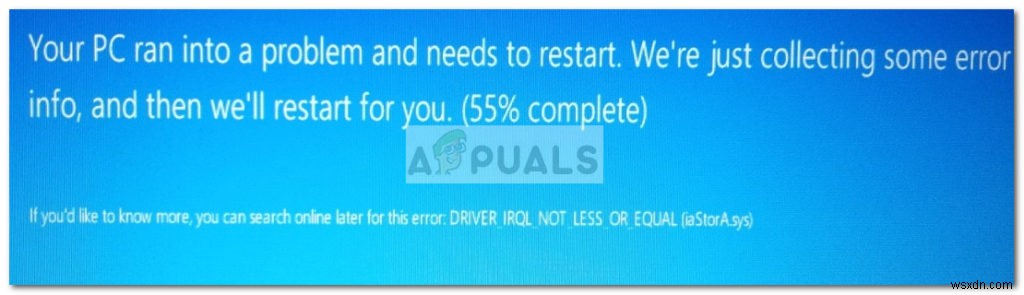 iaStorA.sysブルースクリーンエラー(BSOD)の直し方