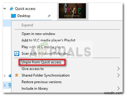 【Windows 10】クイックアクセスからFTPリンクの固定を解除できないときの対処法