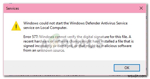 Windows Defenderエラー577の直し方|原因と3つの解決策