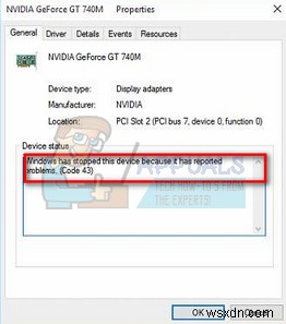 NVIDIAエラーコード43の修正方法(Windowsが問題を報告したため、このデバイスを停止しました)