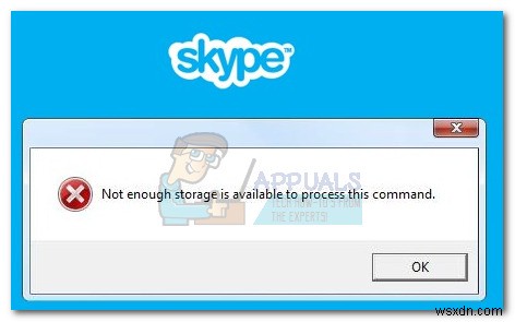 【解決済み】Skypeの「このコマンドを処理するのに十分なストレージが利用できません」エラーの直し方