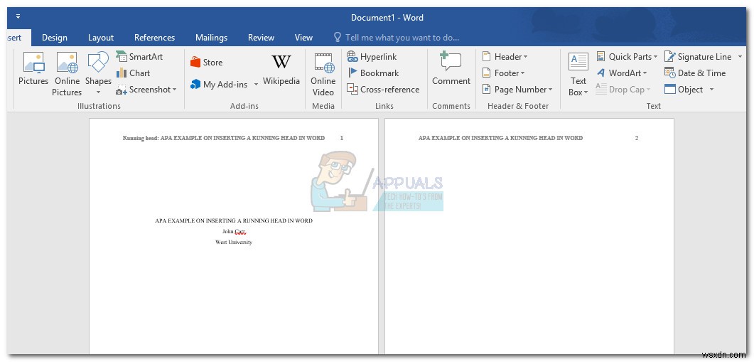 WordでAPAスタイルのランニングヘッドを挿入する方法を徹底解説