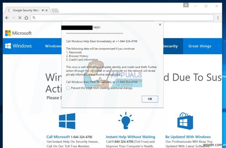 「Windowsヘルプデスク」ポップアップ詐欺を完全に削除する方法