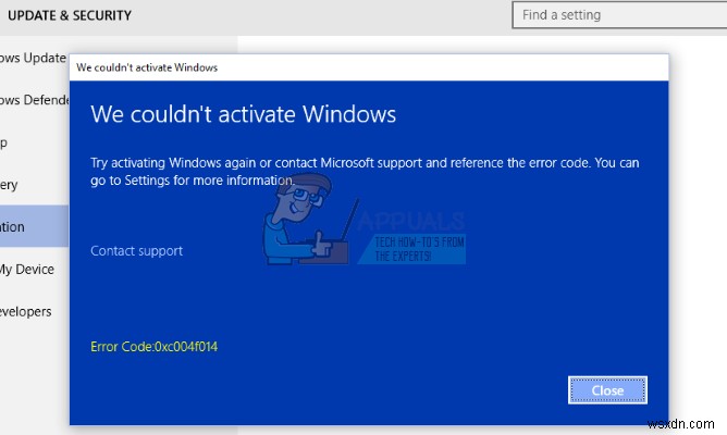 Windows 10のライセンス認証エラー0xc004f014を解決する5つの方法