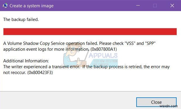 【解決法】Windows 10のシステムイメージバックアップエラー0x807800A1・0X800423F3の直し方