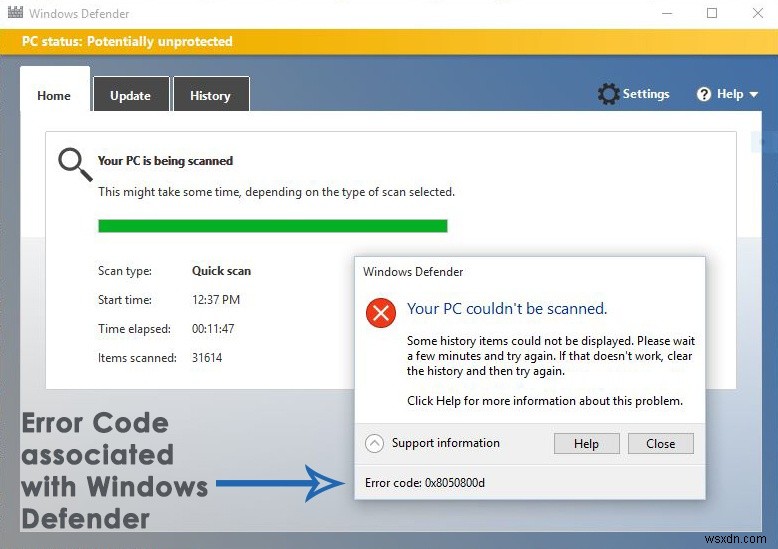 Windows Defender／Security Essentialsのエラー0x8050800dを修正する方法