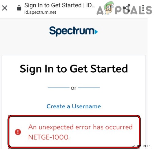 【解決方法】Spectrumで「予期しないエラーが発生しました(NETGE-1000)」と表示される場合の対処法