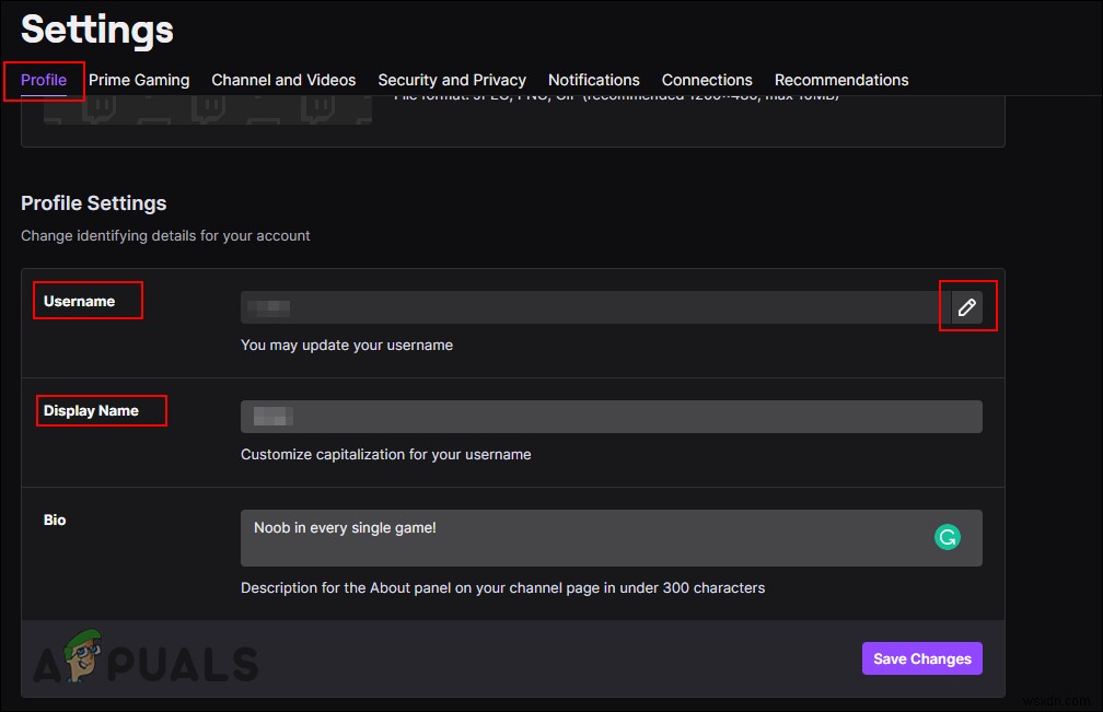 Twitchで名前とユーザー名を変更する方法【PC・スマホ対応】