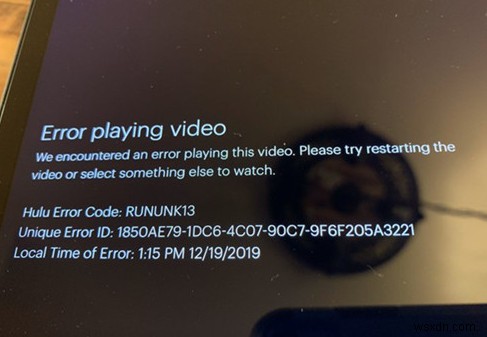 Huluエラーコード「RUNUNK13」の原因と解決方法を徹底解説