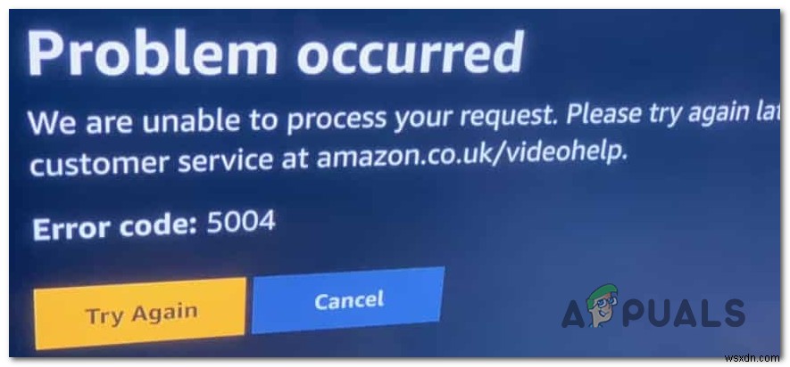 Amazon Prime Videoの「エラーコード5004」を解決する方法