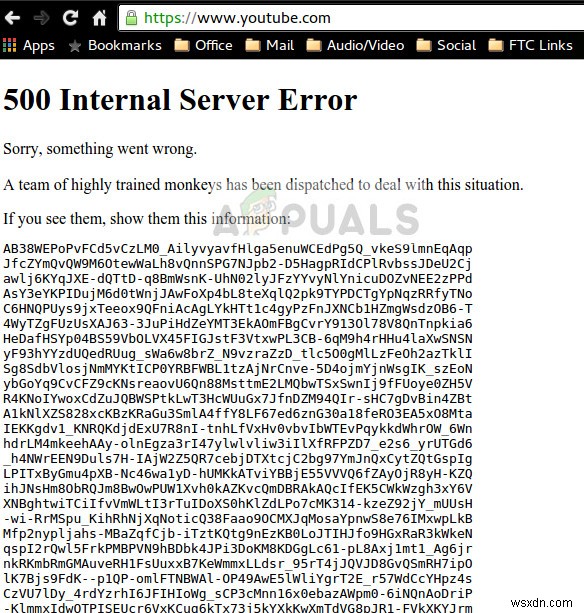 【解決方法】YouTubeで500内部サーバーエラーが出たときの対処法