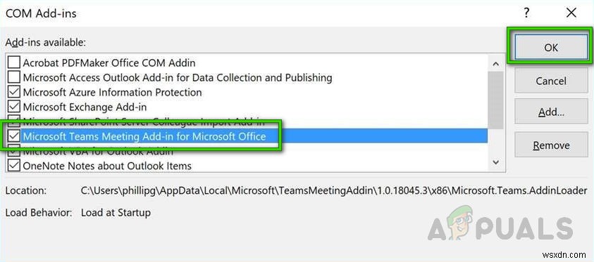 Windows 10でOutlookのMicrosoft Teamsアドインが表示されない問題を解決する方法