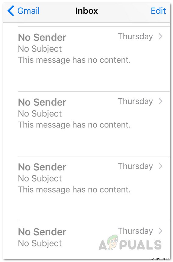 【iOS】メールアプリで「差出人なし・件名なし」と表示される問題の解決方法