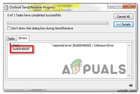 Outlookの「不明なエラー0x80040600」の原因と対処法|Windowsでメール送受信エラーを解決