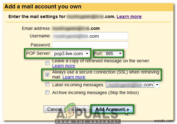 GmailアカウントからHotmailのメールを送受信する方法