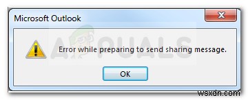 Outlookで「共有メッセージの送信準備中にエラー」が発生する原因と解決方法
