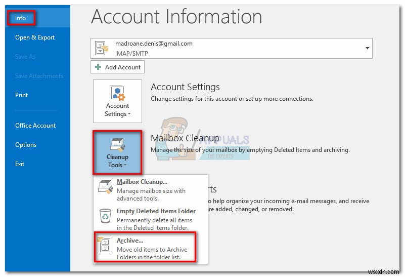 Outlook 2007・2010・2013・2016でメールをアーカイブする3つの方法