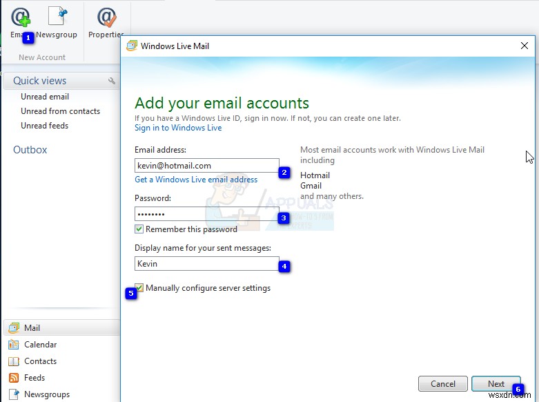 Windows Live Mailのサーバーエラー3219(0x8DE00005)を解決する方法