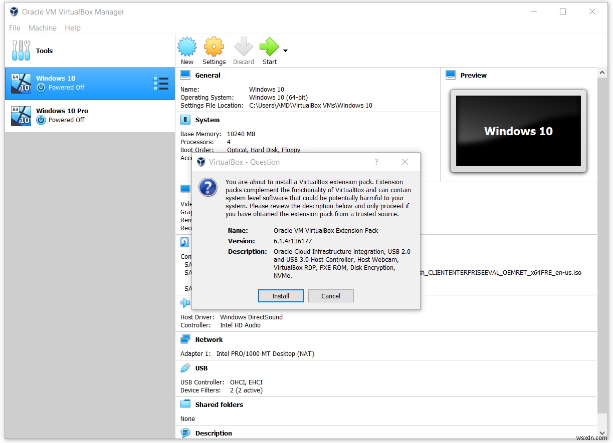 【VirtualBox】仮想マシンでUSBフラッシュドライブにアクセスする方法
