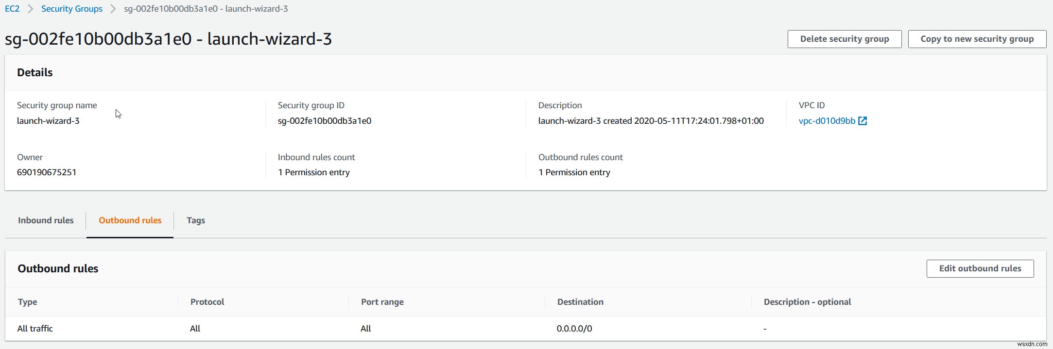 Amazon EC2インスタンスのセキュリティグループでインバウンド・アウトバウンドルールを設定する方法