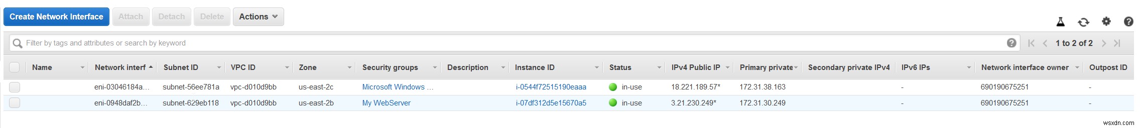 【AWS】Amazon EC2インスタンスに2枚目のネットワークカード(ENI)を追加する方法