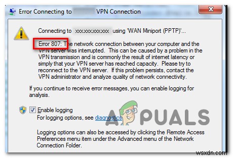 WindowsでVPNエラー807が出たときの原因と6つの解決策