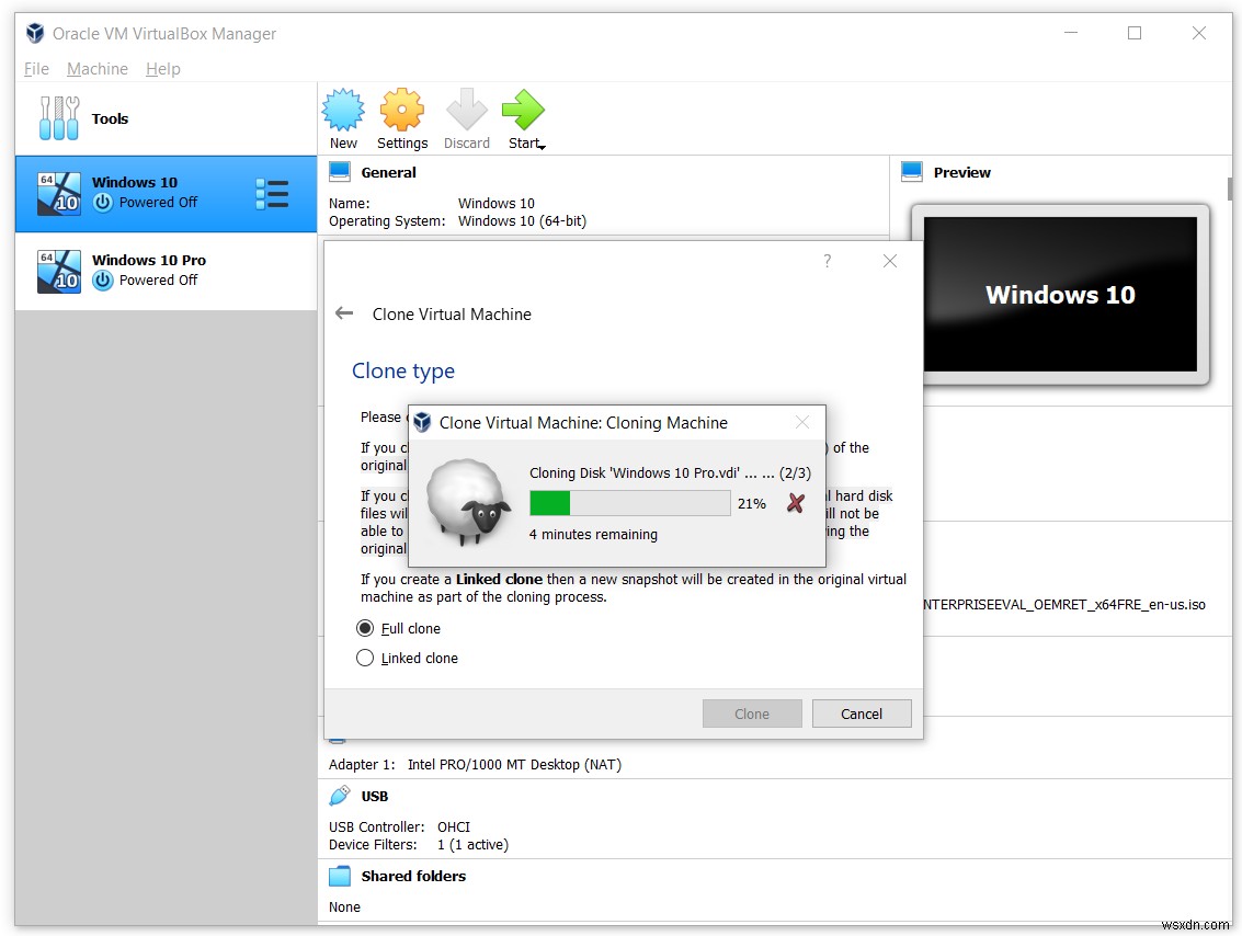 Oracle VM VirtualBoxで仮想マシンのクローンを作成する方法