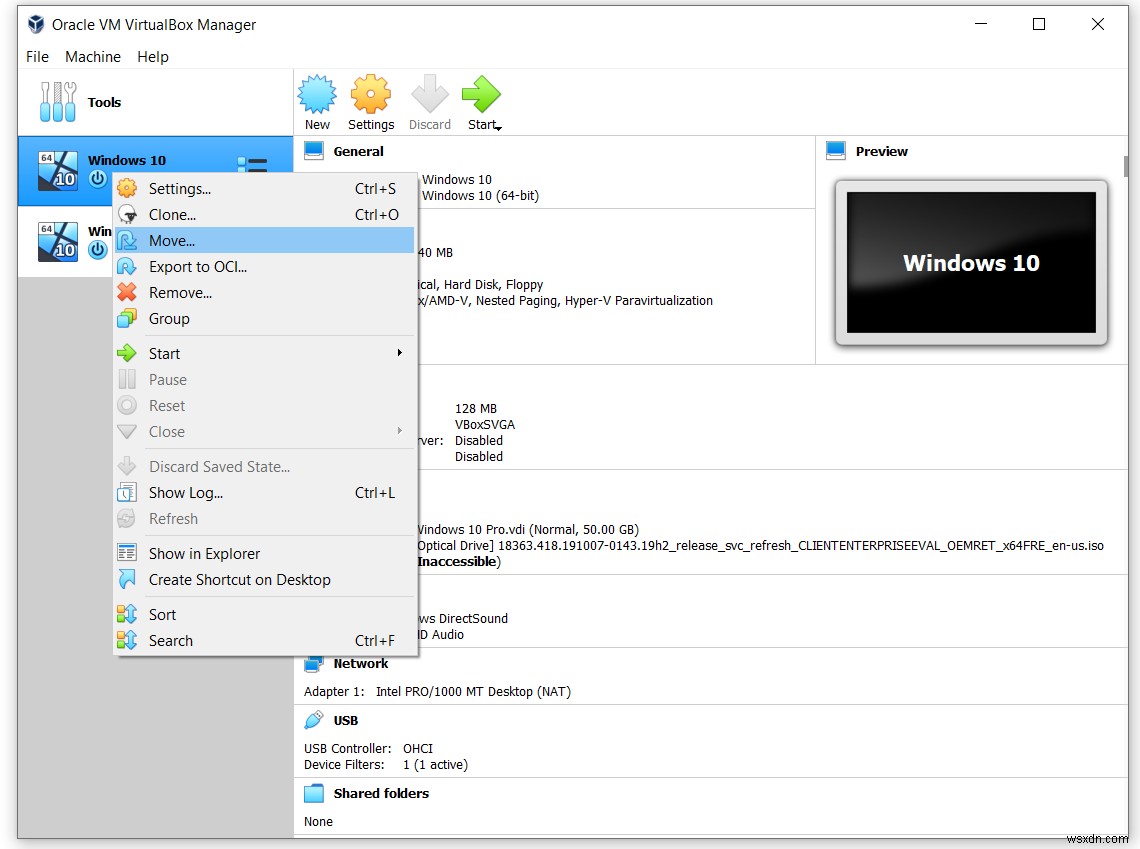 【VirtualBox】仮想マシンを別のドライブ・フォルダーへ安全に移動する方法