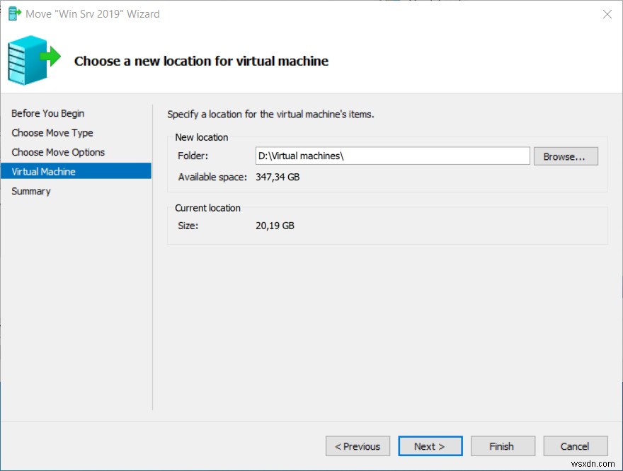 Hyper-V 2019で仮想マシン(VM)を別の場所へ移動する方法【手順付き解説】