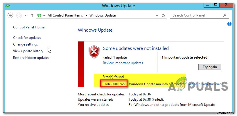 Windows 7 / 8.1 / 10でエラーコード800F0922を修正する9つの方法