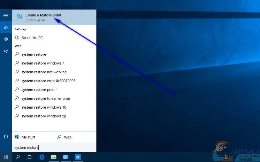 Windows 7/8/10でシステムの復元ポイントを作成する方法