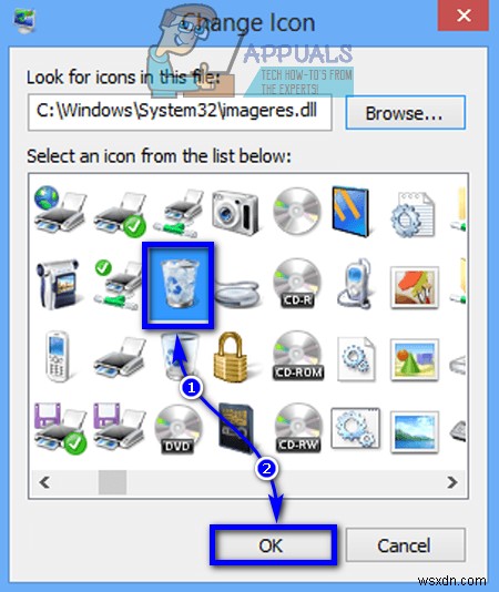 Windows 7 / 8 / 8.1 / 10でデスクトップのごみ箱アイコンを変更する方法