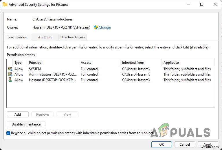 【Windows】「コンテナー内のオブジェクトの列挙に失敗しました」エラーを解決する2つの方法