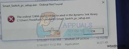 Windows 7/8/10で発生する「序数が見つかりません」エラーの解決方法